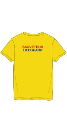 Tee-Shirt Coton Sauveteur Lifeguard Jaune