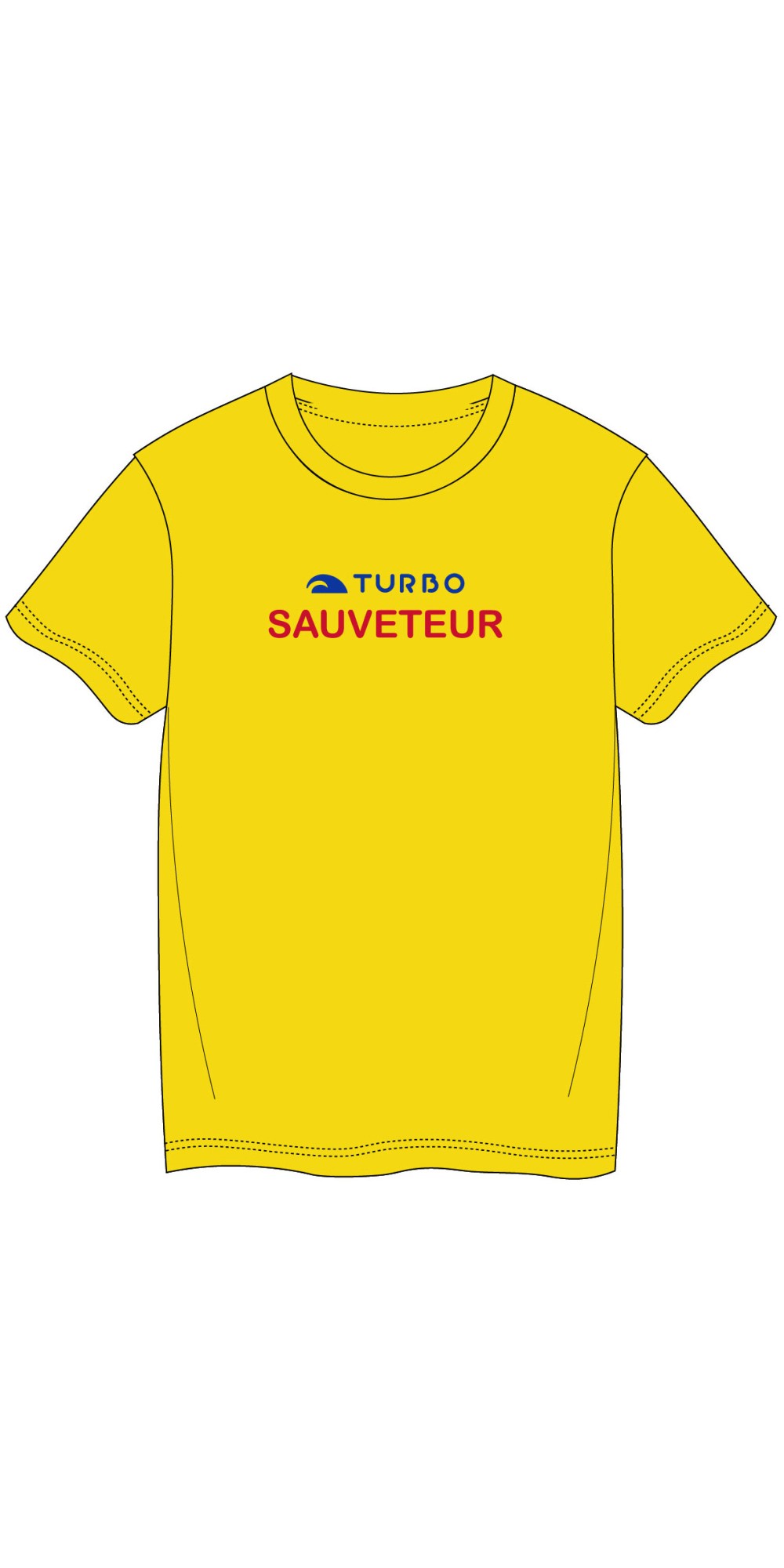 Tee-Shirt Technique Sauveteur Lifeguard Jaune