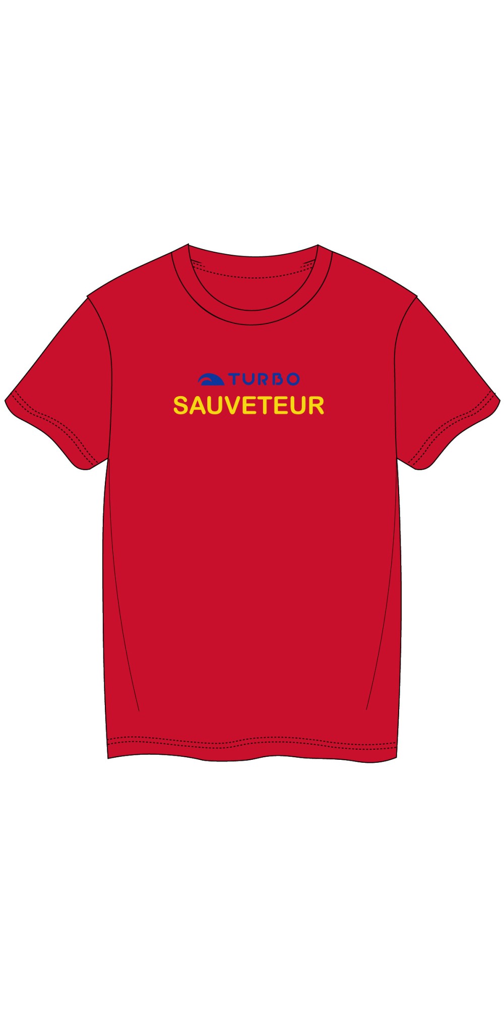 Tee-Shirt Coton Sauveteur Lifeguard Rouge