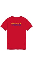 Tee-Shirt Coton Sauveteur Lifeguard Rouge