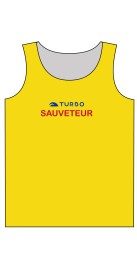 Débardeur Coton Mixte Sauveteur Lifeguard Jaune