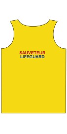 Débardeur Coton Mixte Sauveteur Lifeguard Jaune