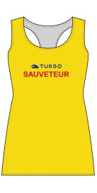 Débardeur Coton Femme Sauveteur Lifeguard Jaune