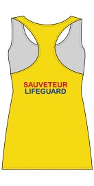 Débardeur Coton Femme Sauveteur Lifeguard Jaune