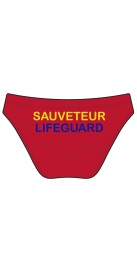 Bas de Bikini Mare Lifeguard Rouge (3 Semaines)