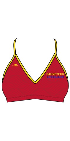 Haut de Bikini Mare Lifeguard Rouge (3 Semaines)