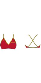 Haut de Bikini Mare Lifeguard Rouge (3 Semaines)