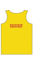 Débardeur Coton Mixte Sauveteur Aquatique Jaune