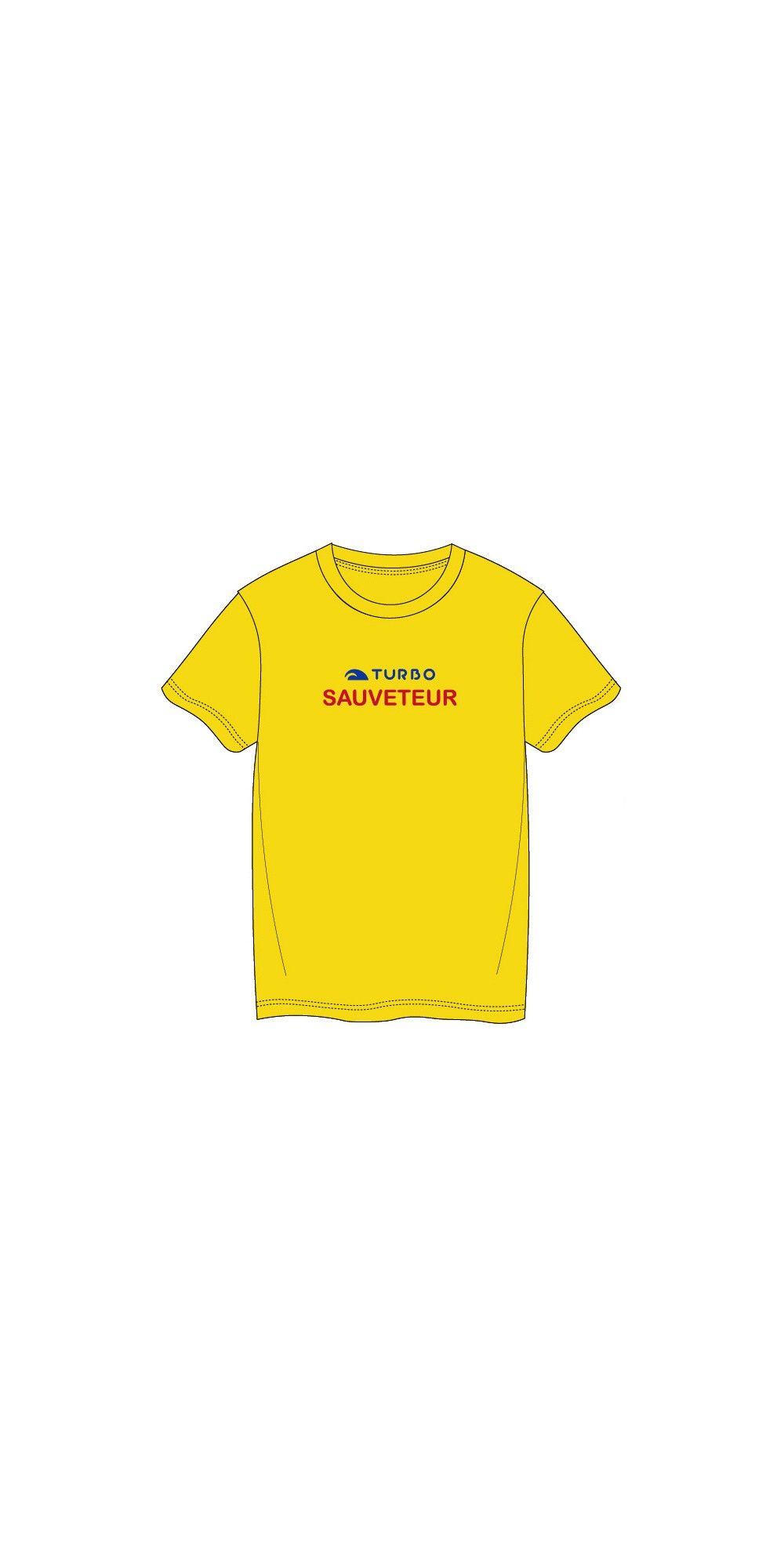 Tee-Shirt Coton Sauveteur Aquatique Jaune