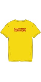 Tee-Shirt Coton Sauveteur Aquatique Jaune